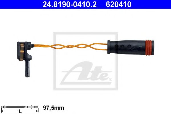 24819004102 ATE Датчик износа торм. колодок MB W203/W211/W220/C215/C209/R230 передн.