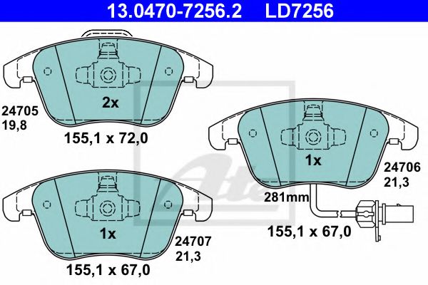 13047072562 ATE Колодки пер ceramic ad a4a5 05