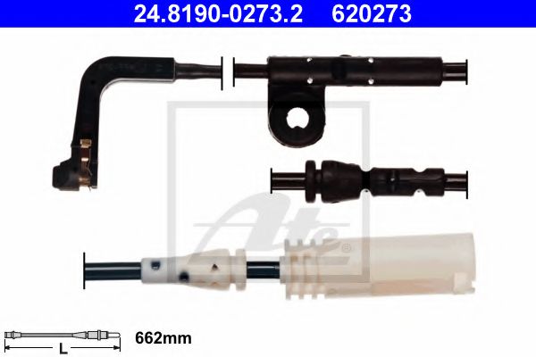 24819002732 ATE Датчик износа торм. колодок BMW 5(E60) передн.(необх.1шт.)