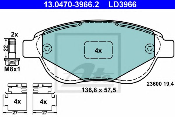 13047039662 ATE  peugeot 37, citroen xsara 1.6-2.hdi >