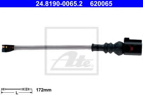 24819000652 ATE Датчик торм audi a3 12- пер l172mm