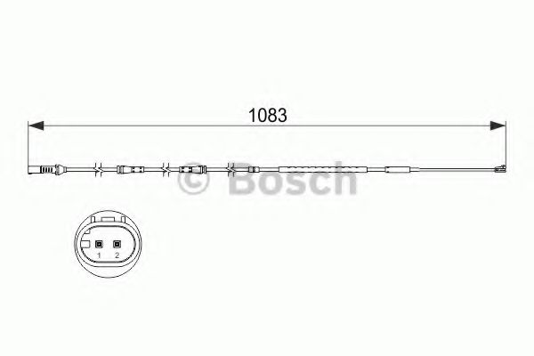 1987473500 BOSCH Датчик износа торм. колодок BMW 5(F10)/6(F12)/7(E01) 08- передн.