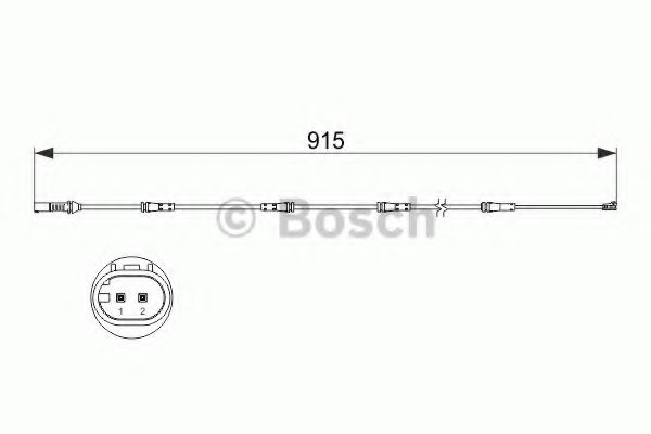 1987473509 BOSCH Датчик тормозных колодок задних 5 (F10) 6 Coupe (F13) Bosch