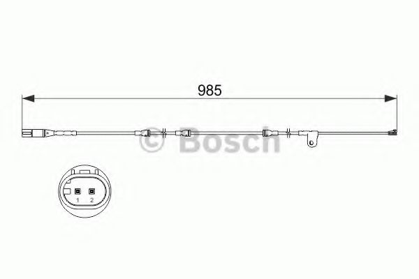 1987473520 BOSCH Датчик износа колодок передних 