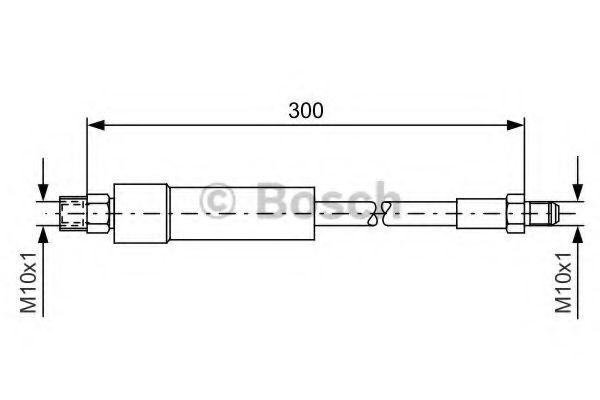 1987476074 BOSCH Шланг тормозной BMW 5(E60)/6(e63) 05- 