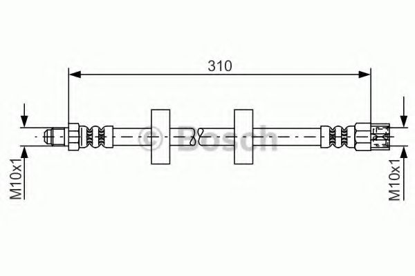 1987476217 BOSCH Шланг тормозной передний
