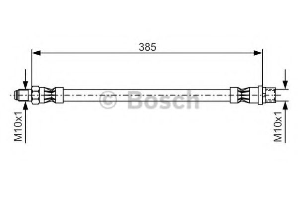 1987476439 BOSCH Шланг тормозной MB W202/W203/W204/W210/VIVARO 93- предн. 385mm