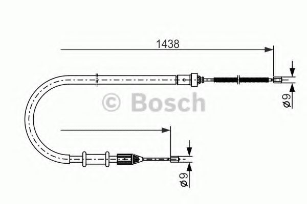 1987477634 BOSCH тормозной трос