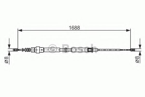 1987477696 BOSCH Тормозной трос