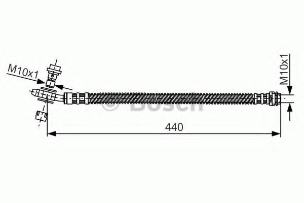 1987481175 BOSCH Тормозной шланг задний 440.0мм