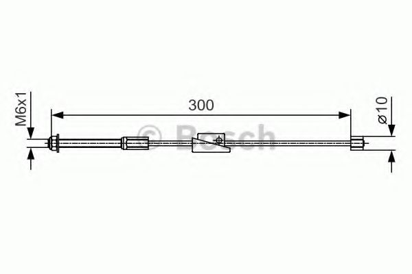 1987482132 BOSCH трос ручного тормоза ford fiestafusion 300мм