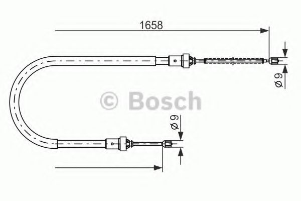 1987482234 BOSCH Трос ручного тормоза RENAULT/LADA LOGAN/LARGUS