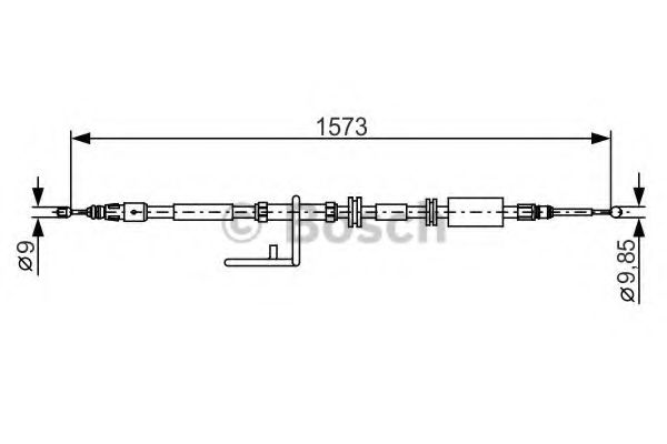 1987482313 BOSCH трос ручного тормоза land rover freelander 2 06-,