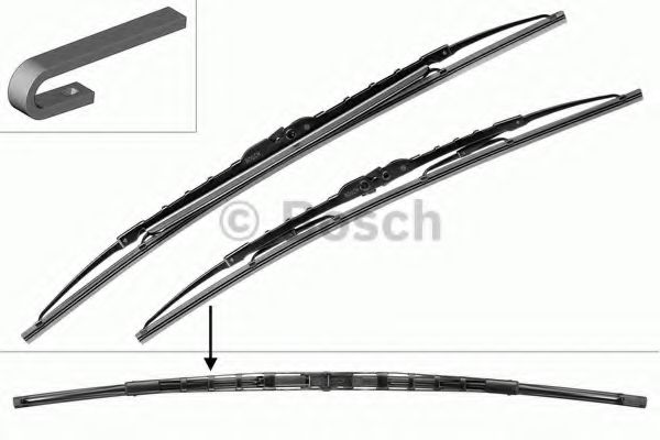 3397001802 BOSCH Комплект стеклоочистителей Bosch Twin Spoiler 600/530 801S 