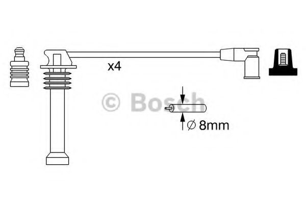 0986357271 BOSCH Провода в.в. FORD MONDEO 3 -07