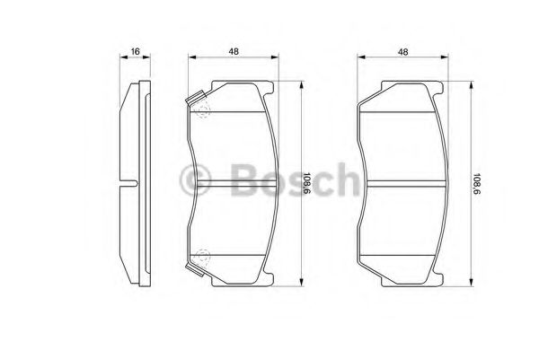 0986424369 BOSCH Колодки тормозные NISSAN ALMERA N15 95-98 передние