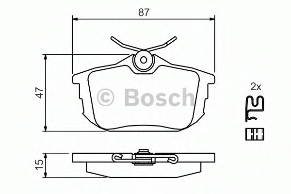 0986424427 BOSCH Колодки тормозные