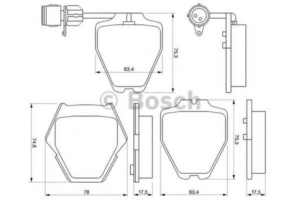 0986424689 BOSCH Колодки тормозные