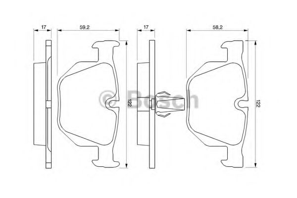 0986424766 BOSCH Колодки тормозные BMW E90/E91/E60/E61/E70/E71 07- задние