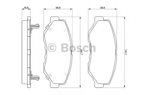 0986424809 BOSCH Колодки тормозные передние