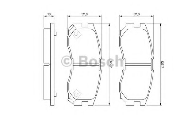0986460979 BOSCH Колодки тормозные MITSUBISHI GALANTLANCER 1.8-2. 88- передние