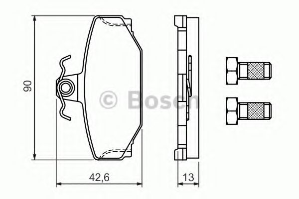0986460995 BOSCH Колодки тормозные VOLVO 74769496V7 2.3-2.5 97- задние