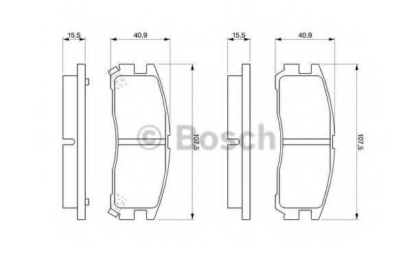 0986461145 BOSCH Колодки тормозные