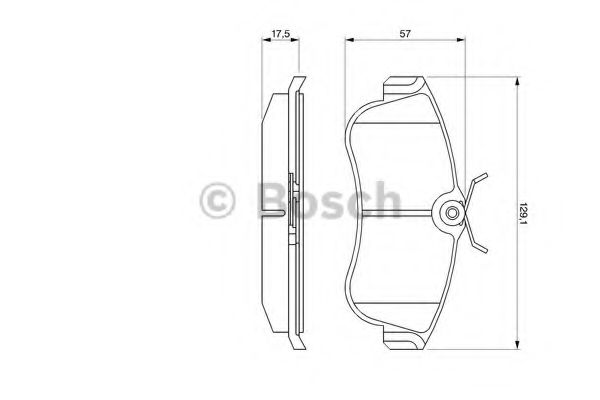 0986461147 BOSCH Колодки тормозные пер