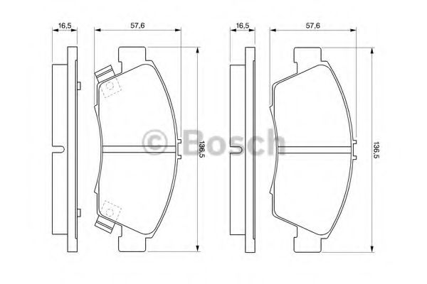 0986461759 BOSCH колодки дисковые п. honda civic 1.41.6 & vt-i & vtec 91-01crx 1.6 92-98