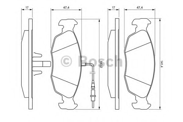 0986461764 BOSCH тормозные колодки