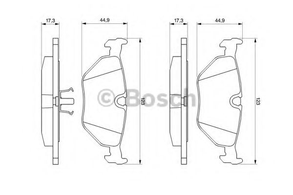 0986469960 BOSCH Колодки тормозные BMW E32E34E36Z3 3 задние