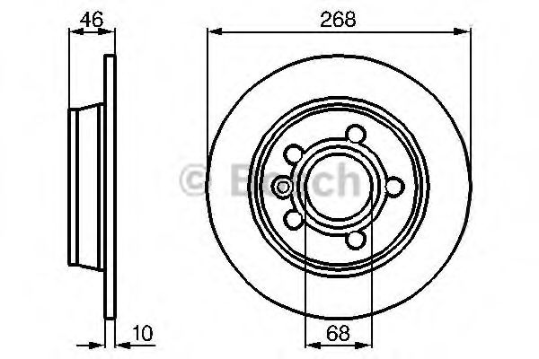 0986478421 BOSCH Диск тормозной