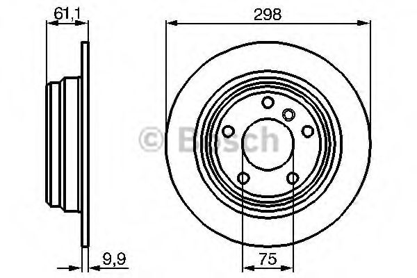 0986478425 BOSCH Диск тормозной