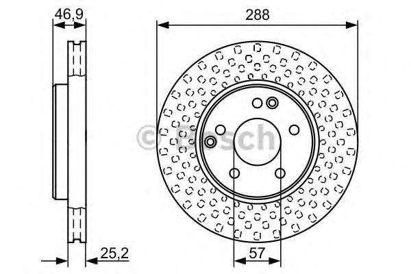 0986478624 BOSCH Диск тормозной перед