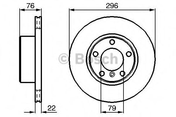 0986478848 BOSCH Диск тормозной BMW 5(E39) -04 перед.вент.