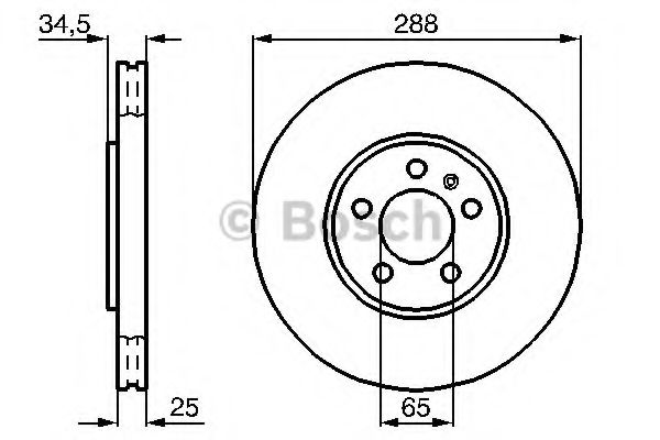 0986478867 BOSCH Диск тормозной