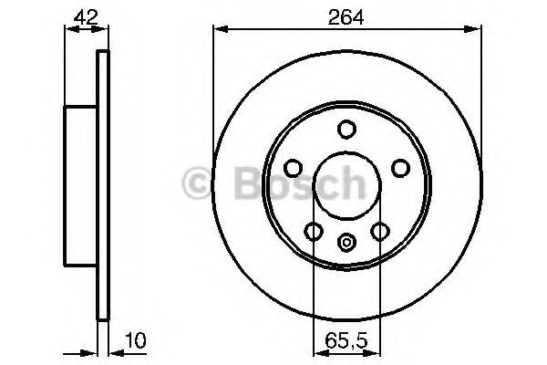 0986478884 BOSCH Диск тормозной OPEL ASTRA H/ZAFIRA A 99- задн.