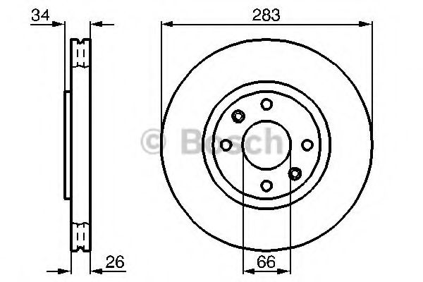 0986478979 BOSCH Диск тормозной передний