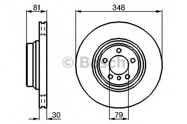 0986479003 BOSCH Диск торм.пер.вент.E65 (DF4349S)