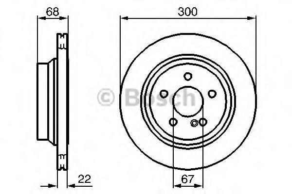 0986479042 BOSCH Диск тормозной MB C218/W204/W212/W212/X218/X204 07- задн.вент.