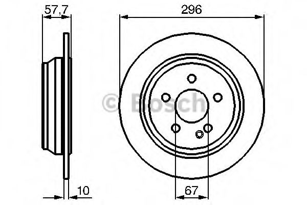 0986479138 BOSCH Диск торм зад 