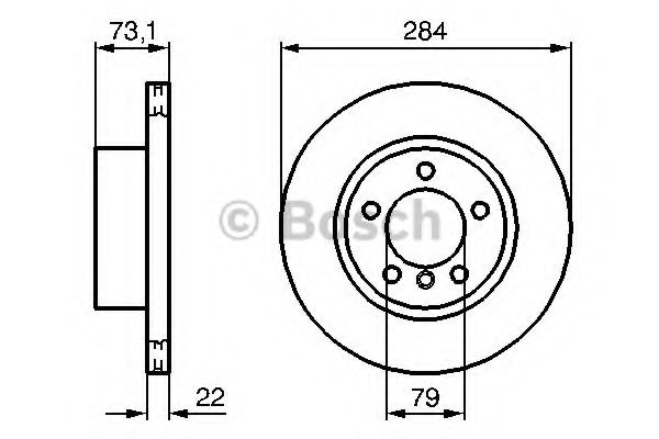 0986479213 BOSCH Диск тормозной передний