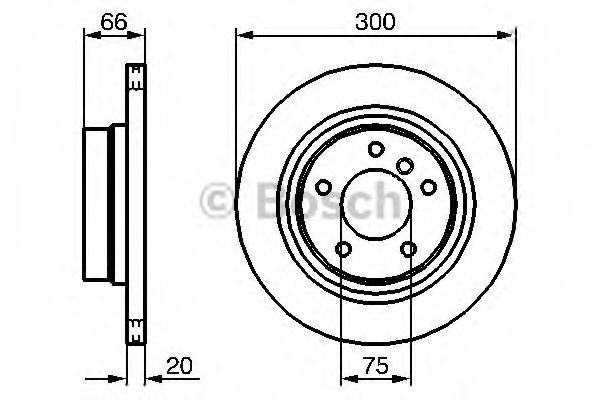 0986479218 BOSCH Диск тормозной задний