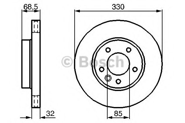 0986479248 BOSCH Диск тормозной передний левый