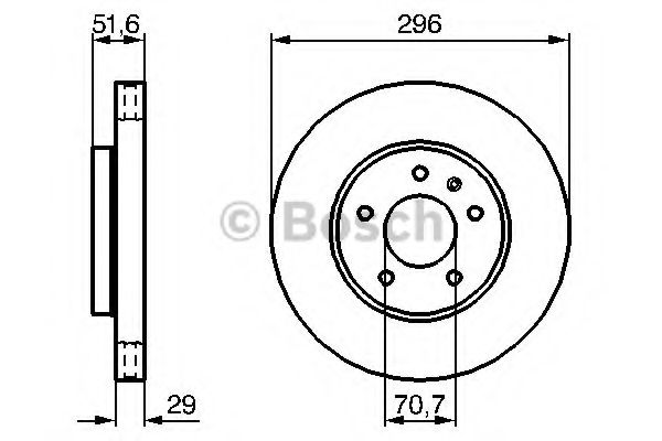 0986479267 BOSCH Диск тормозной GM CAPTIVA/ANTARA -06 перед.вент.