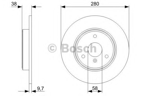 0986479305 BOSCH Диск тормозной передний