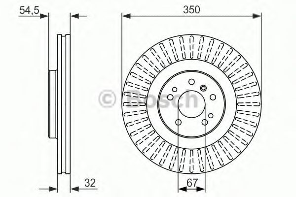 0986479329 BOSCH Диск тормозной передний