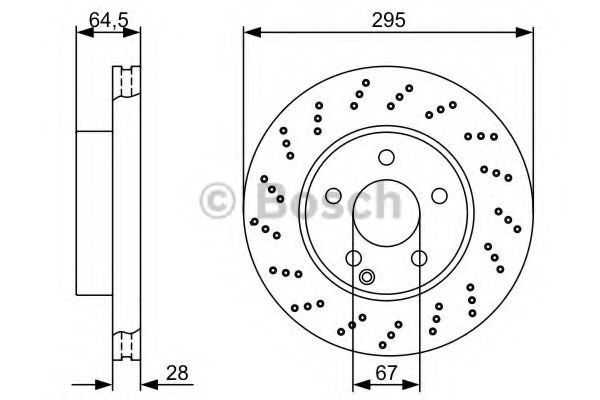 0986479331 BOSCH Диск тормозной MB W204 07- перед.вент.