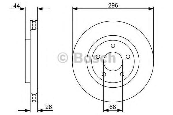 0986479358 BOSCH Диск тормозной передний