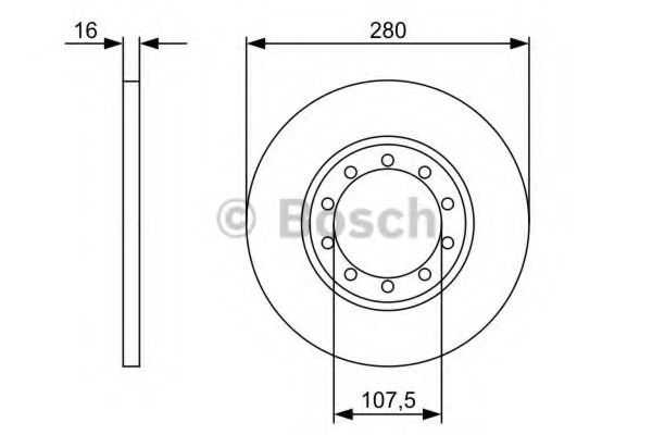 0986479390 BOSCH Диск тормозной FORD TRANSIT 06- задн.